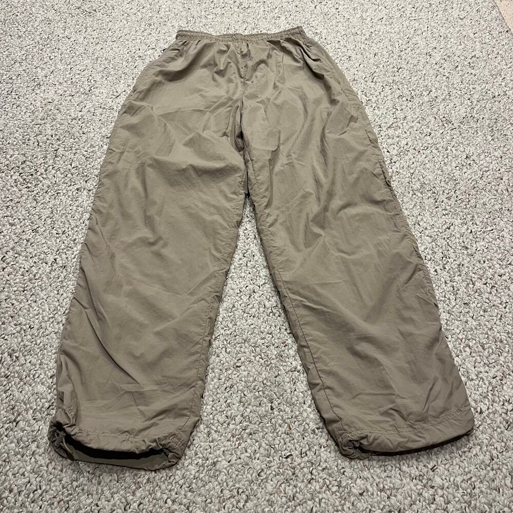 Abercrombie & Fitch Nylon Crinkle Track Pants Womens S Tan Casual Athleisure